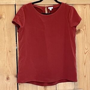Cuyana Silk top sz M rust